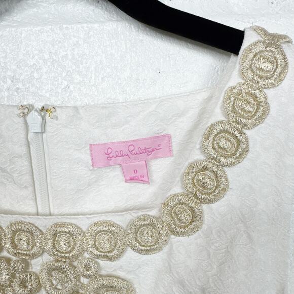 Lilly Pulitzer Adelson Jacquard Shift Dress White - Picture 3 of 11